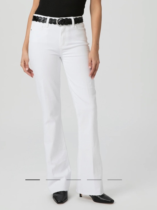 PAIGE Denim - Paige High Rise Laurel Canyon Bootcut Crisp White Jeans Waist 28